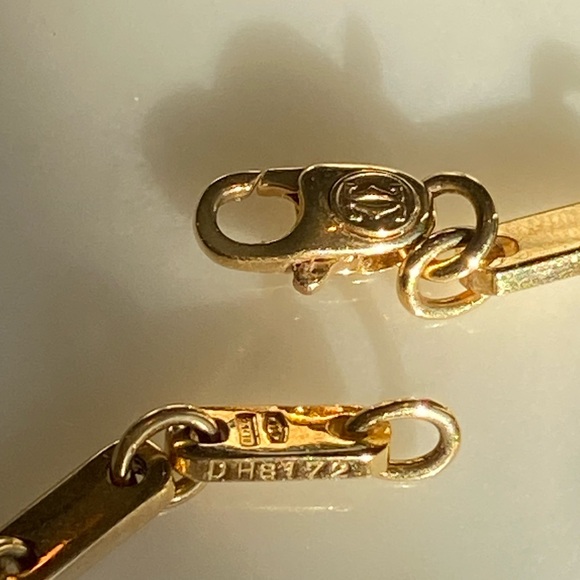 Vintage fidelity cartier 18k gold long chain link bracelet - Picture 10 of 10
